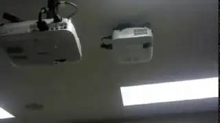 Conference Room Demo: projector and lighting automated. #mediainstallers #fayetteville #ftbragg