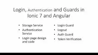 Ionic 7 Angular : Part 3 Login, Authentication and guards