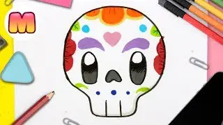 COMO DIBUJAR UNA CATRINA KAWAII  🎃 FACIL Y PASO A PASO 🎃Como dibujar halloween kawaii