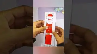 DIY Santa claus bookmark🎄#diy #santaclaus #christmascrafts  #bookmark #backtoschool #shorts
