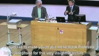 Physics lecture by Nobel Prize winner Brian Josephson in Loughborough