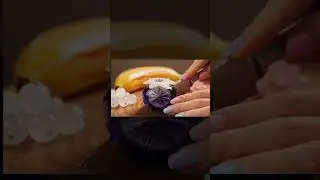 Satisfying #Glass #Banana Slice 🍌 | #ASMR #Fruit Cutting in #Macro #Shorts