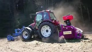 Wiesenengel mit Frontkreiselegge und Lindner Geotrac