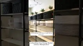 Custom Toys Storage Cube Bins |Cotton Rope Woven Basket With Handles for Shelves,Toys,Book Factory