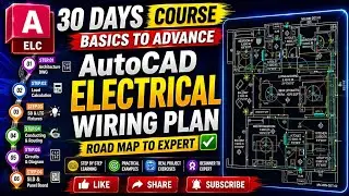 AutoCAD Electrical Road Map | House Wiring Plan Using AutoCAD | #mep #autocad #autocadelectrical