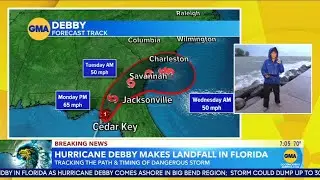 Hurricane Debby makes landfall in Florida