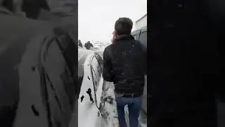 Yollar buz baqlamasi neticesi zencirvari qezalar oldu videonu izleyin