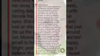 Donald Wells Public Statement | Summer Wells | Voices Behind The Wall