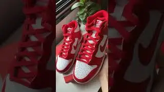 NIKE DUNK HIGH UNIVERSITY RED 🍎 ขอแดงไว้ก่อน #nikedunk #nikedunkhigh #nikedunkhighuniversityred