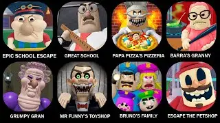ROBLOX: EPIC SCHOOL ESCAPE OBBY, GREAT SCHOOL BREAKOUT, ESCAPE PAPA PIZZA'S (SCARY OBBY) #roblox