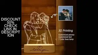 Dropship Personalized Gifts 3D Photo Lamp Engraving Base Text Custom Valentine's Day Birthday Annive