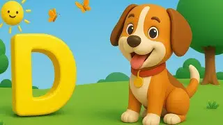 D for Dog 🐶 | Cute Puppy Alphabet Rhyme | Letter D Phonics Song for Toddlers (2&ndash;6 Years)