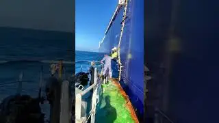 Giant ships at sea #ship #waves #northsea