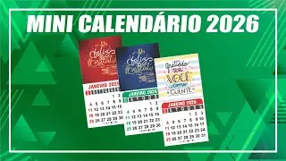 MINI CALEND&Aacute;RIO 2026 | Arquivos Gr&aacute;tis em CDR/PDF