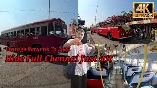Vintage Bus Vlog Old Legend is Back round Chennai Just 50₹