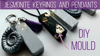 Jesmonite Keyrings and Pendants using my DIY Silicone Mould