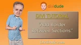 Divi 3 Tutorial: Add Border Between Sections - Video 6