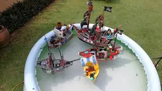 Lego Pirate Ship Float Test! Who would win?