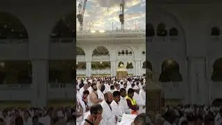 Pilgrims perform Eid al Adha prayer at Kaaba in Mecca