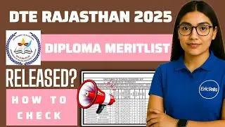 dte rajasthan diploma merit list | how to check dte rajasthan diploma list 2025