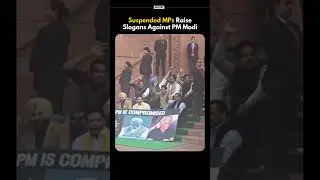Suspended MPs sitting at Makar Dwar raise slogans against PM Modi | Uncut