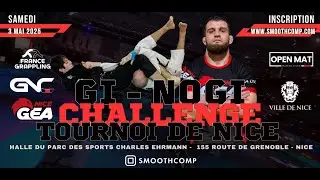 TAPIS 1- GI NOGI CHALLENGE -TOURNOI DE NICE - IBJJF RULES