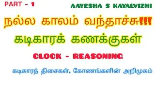 CLOCK REASONING CONCEPT#Basic introduction & direction of clock#angle formula/angle between hands..,