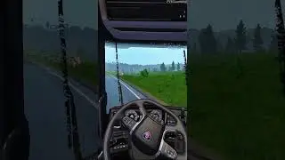POV: Wet and slippery road -  Euro Truck Simulator 2 #ets2 #viralshorts #pov