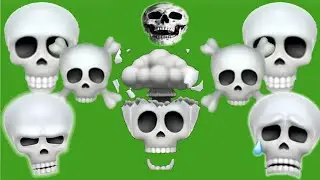Unique skull face green screen edit | skull face template