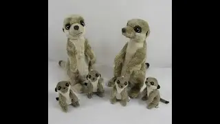 Meerkat Plush Mom & Dad & 4 Baby 3 25 Beige Ikea SANDL&Ouml;PARE Stuffed Animal Toy