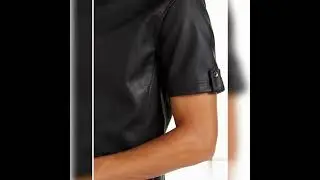 Men Classy Look Black Leather Shirt | 100% Genuine Leather | ClamentCustomLeather