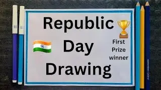Republic Day Drawing/Drawing Competition/26 January drawing/Brush Pen Drawing/Flag Drawing/Easy Art