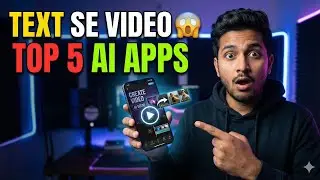 Top 5 Text to Video AI Apps 😱 | Sirf Text Se Professional Video Banao(No Editing)#texttovideo#viral 