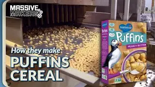 Inside Puffins Cereal and Raspberry Cream Making | Food Factory