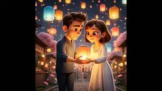 Lantern Hearts 🏮💞 #cutecouple #adorablemoment #3Dshortfilm #romanticanimation  #funnyvideo