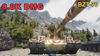 BZT-70 - 8.8K Damage - Player: dbz5000 - Map: Mountain Pass - Server: EU | World of Tanks