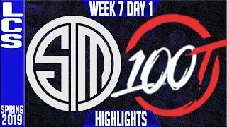 TSM vs 100 Highlights | LCS Spring 2019 Week 7 Day 1 | Team Solomid vs 100 Thieves