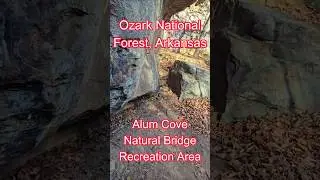Hiking Trail #naturalbridge #ozarknationalforest #hikingtrails #winterhike #crunchingsounds #shorts