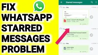 Fix WhatsApp Starred Messages Problem