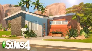 Mid-Century Modern Starter // The Sims 4 Speed Build