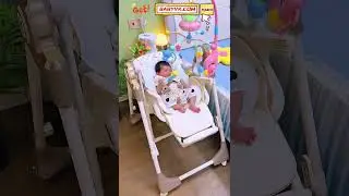 How to help baby sleep peacefully? Electric baby cradle with automatic swing! #NewMom #baby
