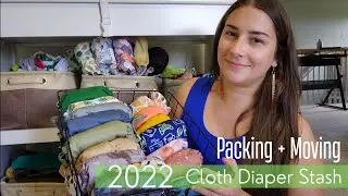 My Cloth Diaper Stash 2022 Downsized for Packing & Moving | Pockets, Preflats, Stretchy Flats + More