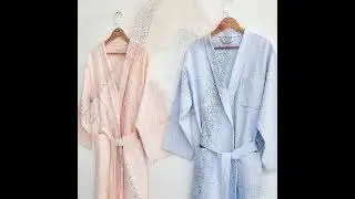 YRF-Robeswomen,Luxury Shawl Collar Bathrobes,Waffle Robe,Cotton Quilted Bathrobe,Wholesale