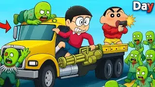 🚨 Shinchan & nobita  ESCAPE Zombie City in Army Truck! 😱 | Roblox Funny Gameplay #jaidmeel