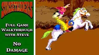 Sunset Riders (SNES) - Full Game Walkthrough with Steve (Hard Mode, No Damage)