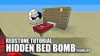 Minecraft: Hidden Bed Bomb (NO Pistons/Bud Switches)