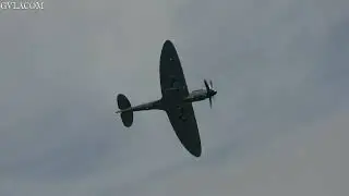 Rolls Royce Heritage Flight Supermarine Spitfire MK.XIX display at RIAT 2022