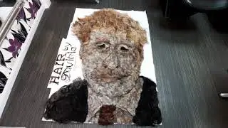 Hairdresser Crafts Boris Johnson Artwork From Hair Clippings