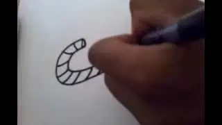How To Draw A cartoon Candy Cane HD