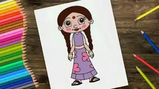 How to draw chutki from chhota bheem//chutki drawing step by step//easy chutki drawing